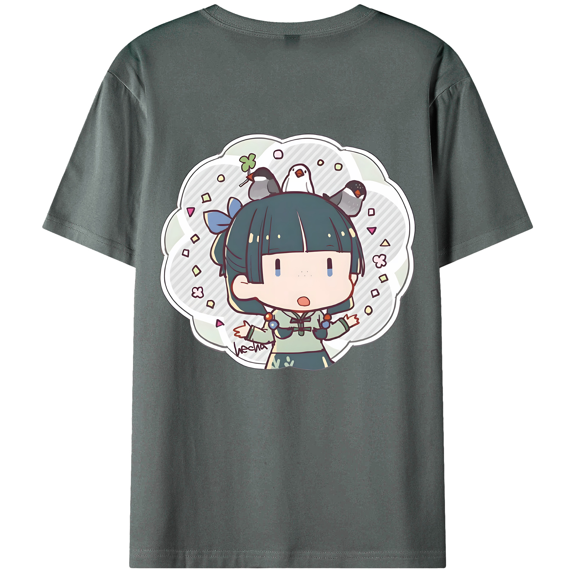 （画像用） 薬屋のひとりごと The Apothecary Diaries 綿100％ メンズ半袖Tシャツ（バックプリント） 通気性
